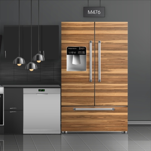 טפט לציפוי מקרר דיקט טבעי M476 בצבעי חום בסגנון עץ ופרקט