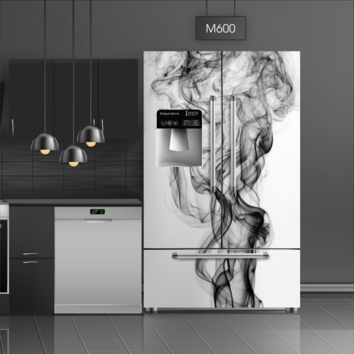 טפט לציפוי מקרר עשן שחור לבן M600 בצבעי שחור לבן בסגנון מופשט