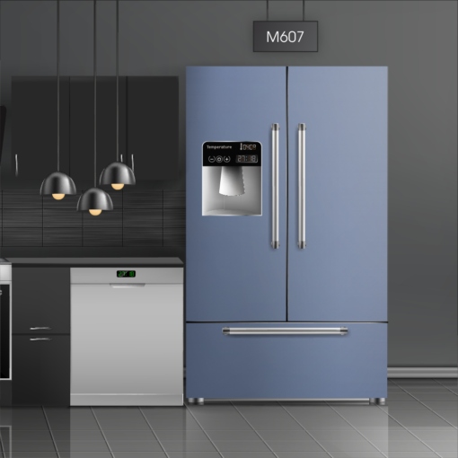 טפט לציפוי מקרר תכלת M607 בצבעי תכלת בסגנון חלקים