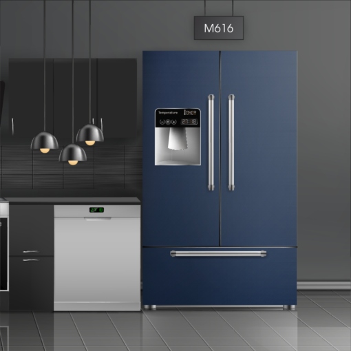 טפט לציפוי מקרר כחול כהה M616 בצבעי כחול בסגנון חלקים