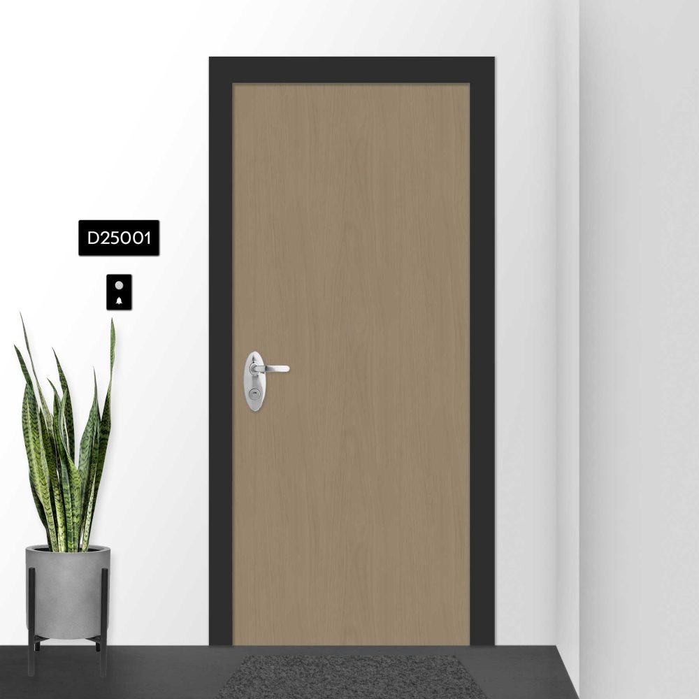 טפט לדלת בעיצוב עץ קלאסי חלק D25001