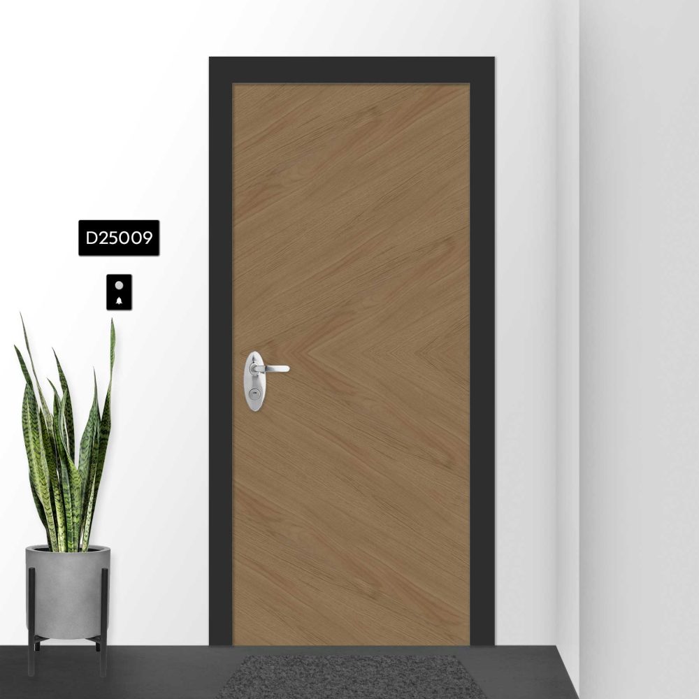 טפט לדלת בעיצוב עץ טבעי כהה D25009