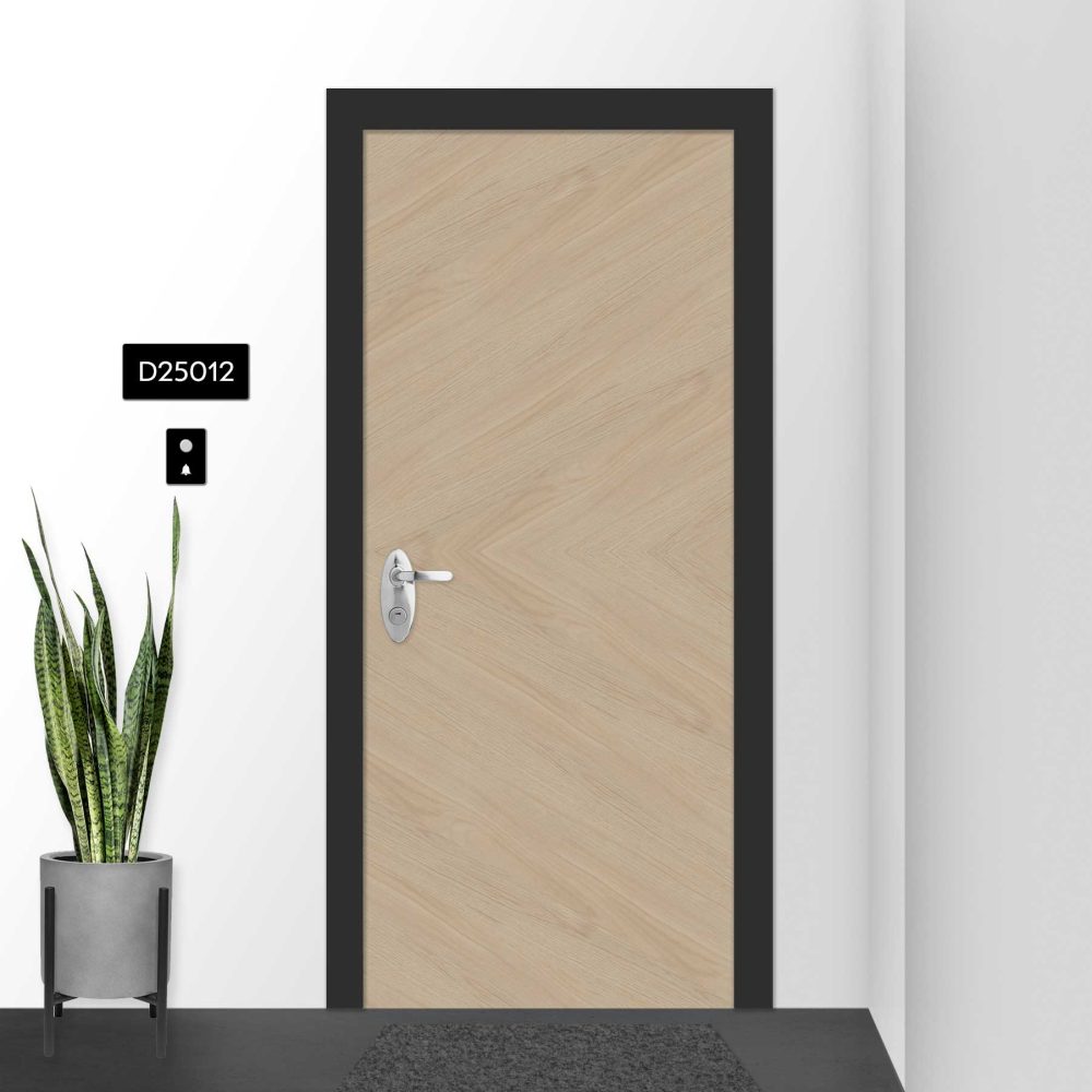 טפט לדלת בעיצוב עץ חלק טבעי D25012 בסגנון קלאסי
